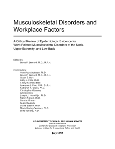 Musculoskeletal Disorders & Workplace Factors: Critical Review
