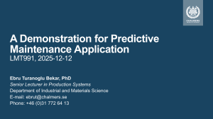 Predictive Maintenance Application Demo with MATLAB