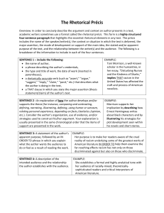 Rhetorical Pr&eacute;cis Guide: Structure & Examples
