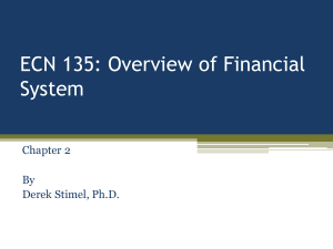 ECN 135: Overview of Financial System Chapter 2