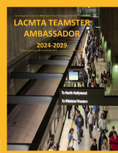 LACMTA Teamster Ambassador 2024-2029 Collective Bargaining Agreement