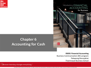 Chapter 6: Accounting for Cash - Financial Accounting