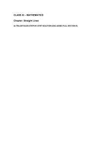 Soluciones de L&iacute;neas Rectas para Matem&aacute;ticas de Clase XI