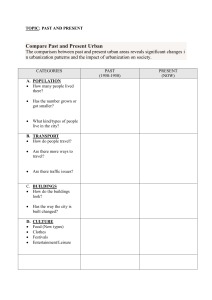 Compare Past and Present Urban Areas Worksheet