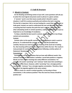 SAT Words in Context Study Guide