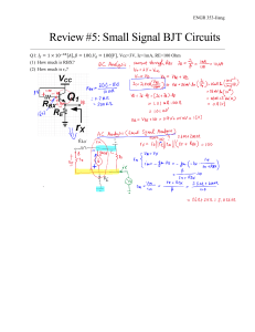 Small Signal BJT Circuits Review