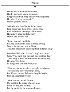 Willie: A Poem on Resilience and the Human Spirit
