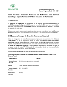 Taller de Selecci&oacute;n de Materiales para Bombas API 610