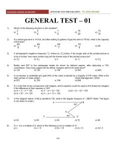 Aptitude Test General Test 01