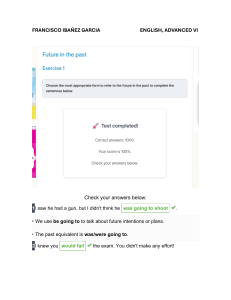 Future in the Past English Grammar Exercises