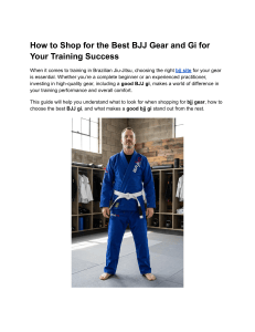 How to Shop for the Best BJJ Gear and Gi