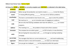 Business English Midterm Exam Review