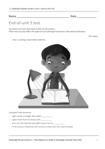 Cambridge Primary Science 4 Unit 5 End-of-Unit Test