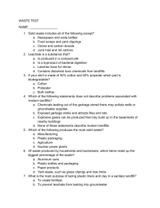 Waste Management Multiple Choice Test
