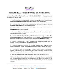 Apprentice Undertaking Agreement - Bitlogia Digital