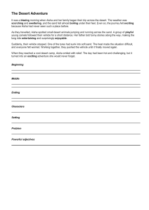 The Desert Adventure Reading Comprehension