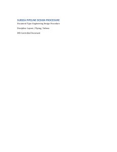 Subsea Pipeline Design Procedure