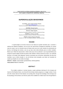Superovula&ccedil;&atilde;o em Bovinos
