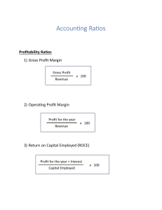 Accounting Ratios: Profitability & Liquidity Formulas