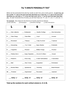 5-Minute Personality Test