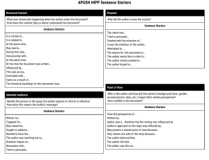 APUSH HIPP Sentence Starters