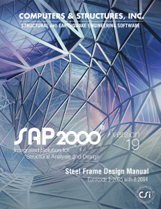 SAP2000 Steel Frame Design Manual Eurocode 3-2005