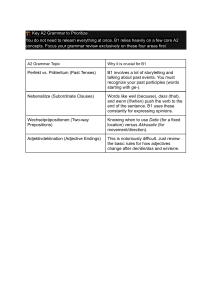 Key A2 German Grammar for B1