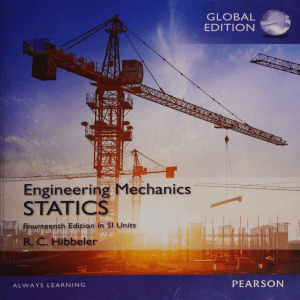 Engineering Mechanics Statics Textbook by Hibbeler