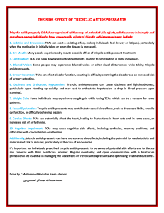 Side Effects of Tricyclic Antidepressants (TCAs)
