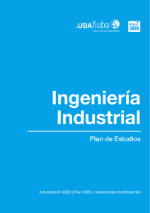 Plan de Estudios Ingenier&iacute;a Industrial UBA 2023