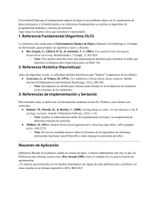 Referencias Clave para el Ordenamiento &Oacute;ptimo de Hojas