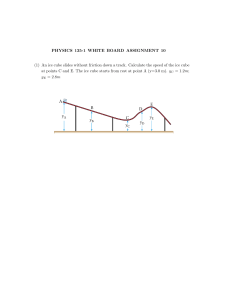Physics Assignment 10: Ice Cube Speed Calculation