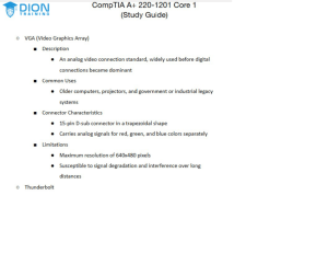 CompTIA A+ 220-1201 Core 1 Study Guide: VGA & Thunderbolt