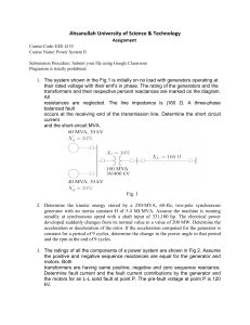 Power System II Assignment: Short Circuit & Fault Analysis