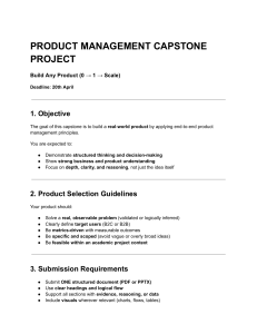 Product Management Capstone Project Guide