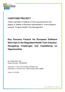 Key Success Factors for European Health Tech Start-Ups