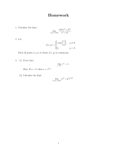 Calculus Homework: Limits and Continuity Problems