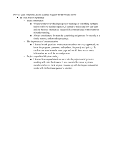 Lessons Learned Register: IT Team Project Experience
