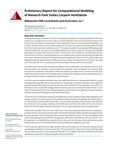 Preliminary CFD Report: Monarch Park Suites Carpark Ventilation