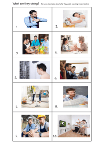 What are they doing? Worksheet