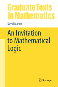 An Invitation to Mathematical Logic - Graduate Texts in Math