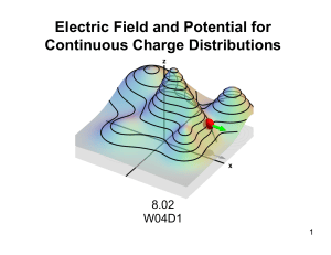 Electric Field & Potential for Continuous Charge Distributions