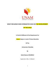 Gymnastics Influence on Child Development: A Junior Primary Education Thesis