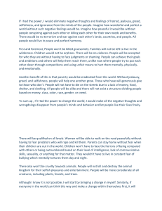A World Without Negative Emotions: An Essay on Peace and Harmony