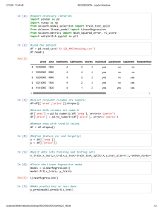 REGRESSION - Jupyter Notebook
