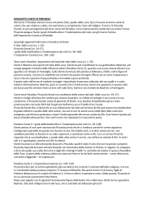 Riassunto Canto III Paradiso Dante