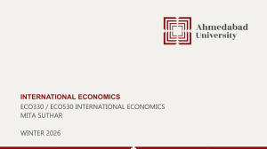 International Economics: Tariffs, Protection, and Trade Barriers