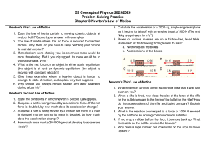 G9 Physics: Newton's Laws Practice