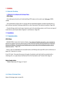 Plumbing & Fire Fighting Specifications: UPVC Pipes & Extinguishers