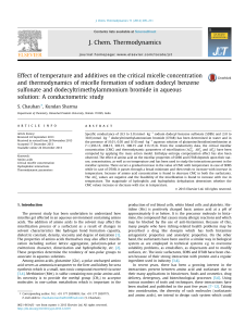 Effect of Temperature and Additives on Micelle Formation: A Conductometric Study